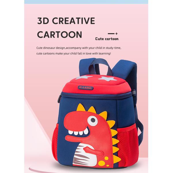 3D Cute Cartoon Dinosaur Waterproof Kids Backpack for Kindergarten Toddler