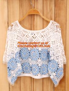 China Crocheted Lace Women Shirts For Dress Cover Up Casual Wearing Summer 2015 new Pull over on sale