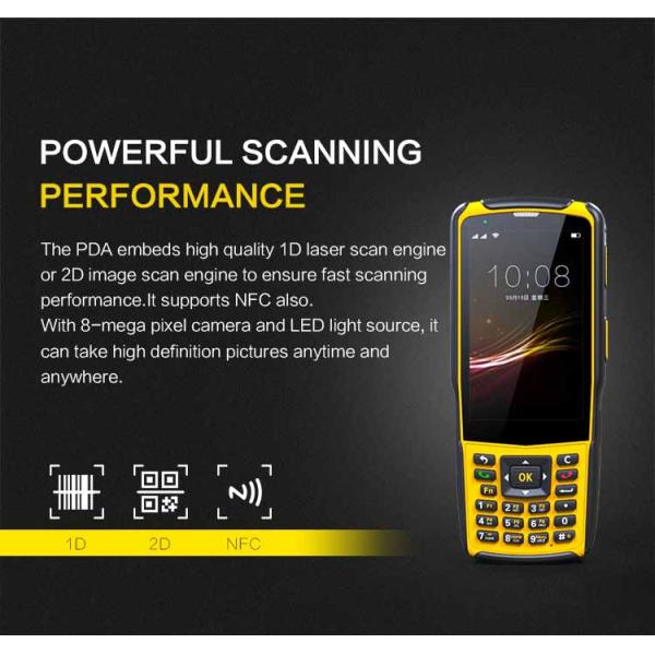 Waterproof 2D Barcode Handheld PDA Scanner PDA S5 4G Full Netcom PDA 4000mAh Battery