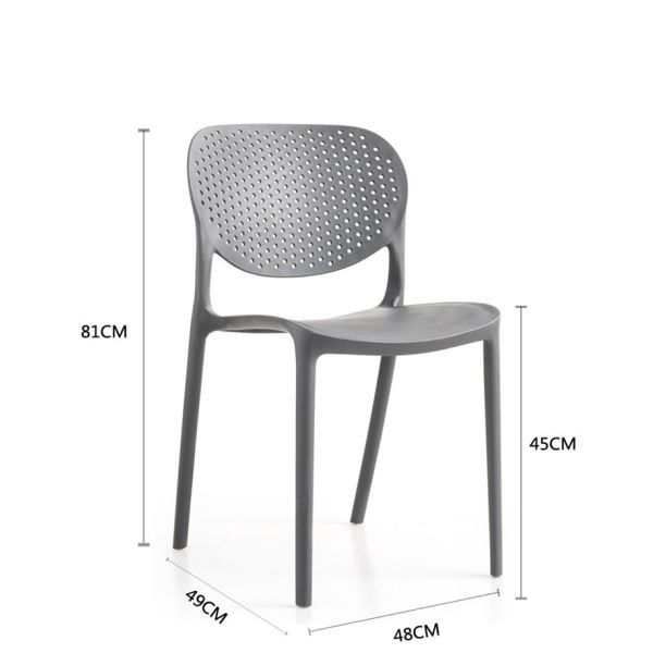 High Quality China Back Breathable Colorful Dining Stackable Plastic Chairs