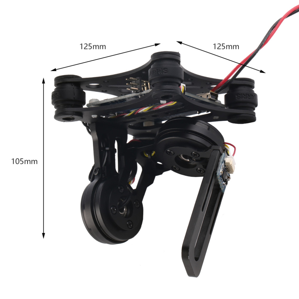 RTF 2 Axis Brushless Gimbal Camera With 2208 Motors BGC Controller Board Support SJ4000 3 4 For Rc Drone