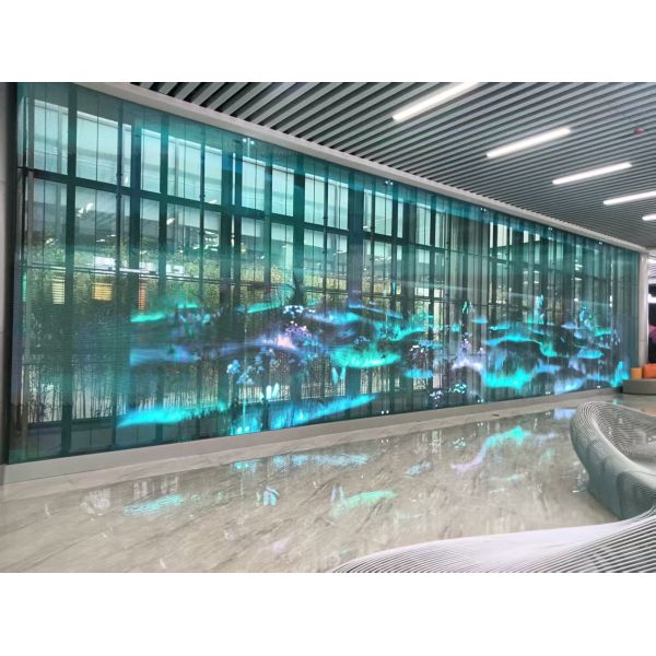 Factory Supply P3.91 LED Transparent Screen Indoor Grille LED Screen Display Wall