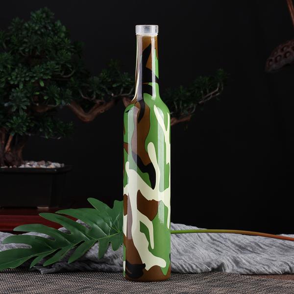 Clients' Specific Requirements Wood Pattern Style 75cl Glass Bottles for Wine and Beer