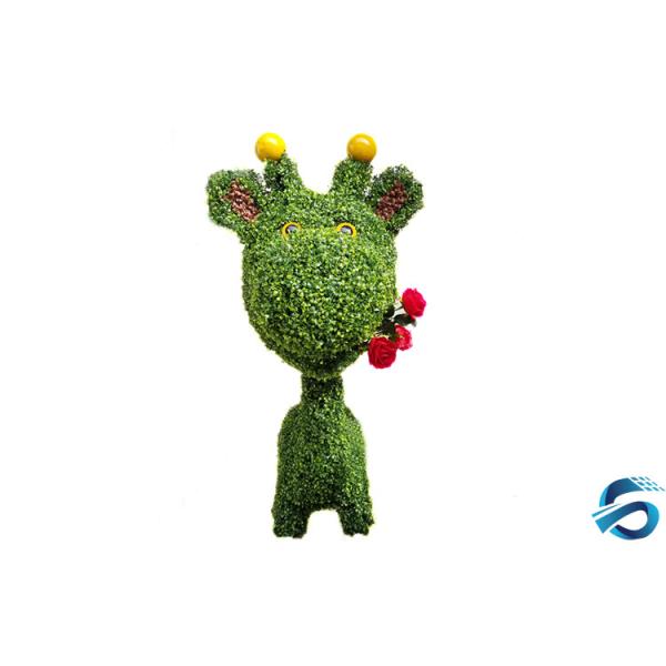 Outdoor Multiple Artificial Animal Topiary Grass Sculpture For Zoo Decoration