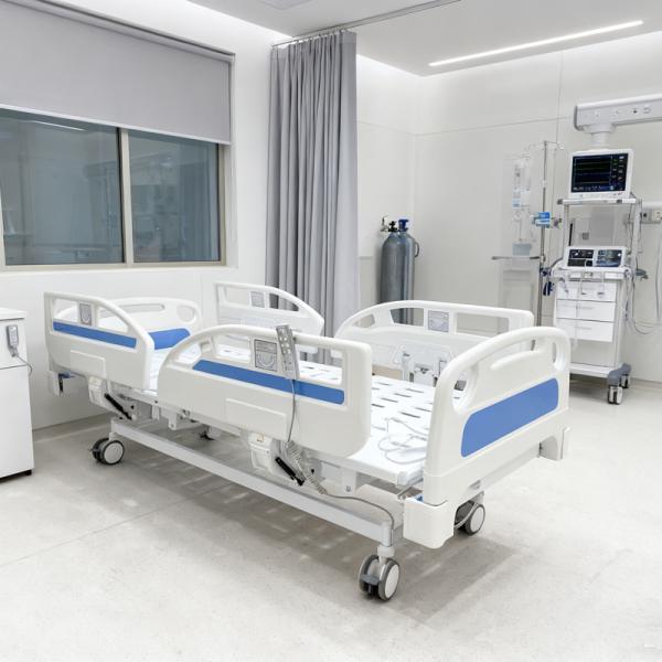 5-Function Electric Medical Bed Adjustable Hospital Bed With Hand Controller & Angle Indicator
