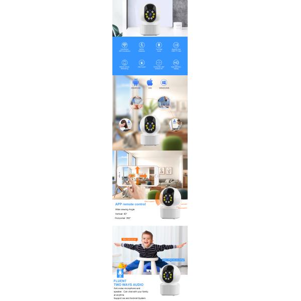 2MP IP Camera Tuya Smart Home Indoor WiFi Wireless Surveillance Camera Automatic Tracking CCTV Security Baby Pet Monitor