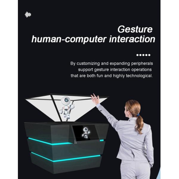 Advanced Transparent Screen Holographic Visual Display Cabinets Custom 360-Degree Three-Dimensional Touch Display Android OS