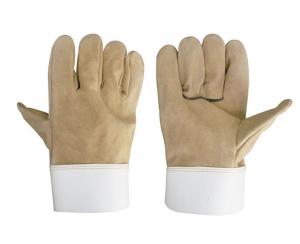 China Two Layer Suede Welder Gloves Half-Leather Gloves Electric Welding Labor Insurance Gloves on sale