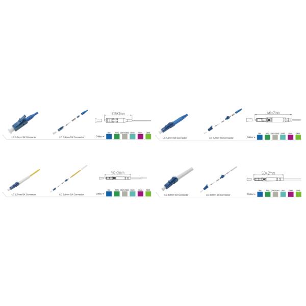 LC/APC-LC/APC, with Duplex Clips, LSZH, 2.0mm, Simplex, G.657A2, 2 meters Indoor Patch Cord