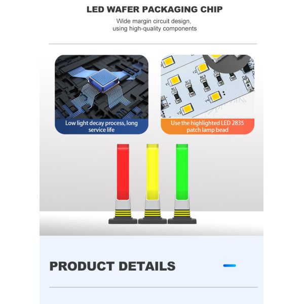 Screw Acrylic Body Machine Tower Lamp Aluminum Base Machine Warning Lights For CNC Machines