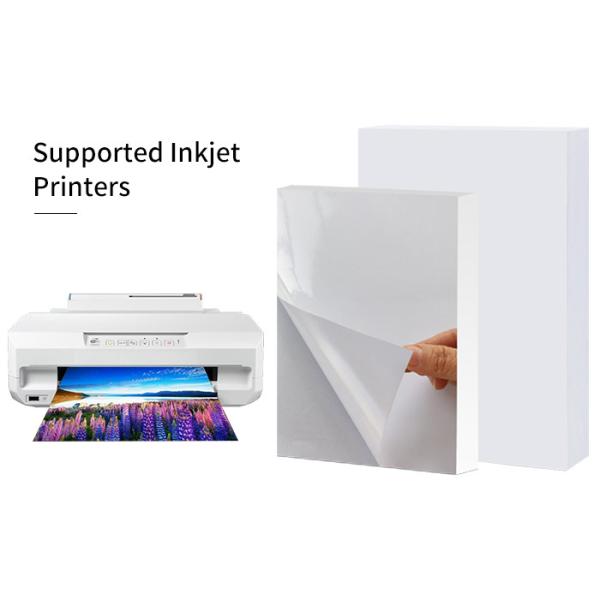 RC Waterproof Self Adhesive Glossy Paper A4 135gsm Bright White