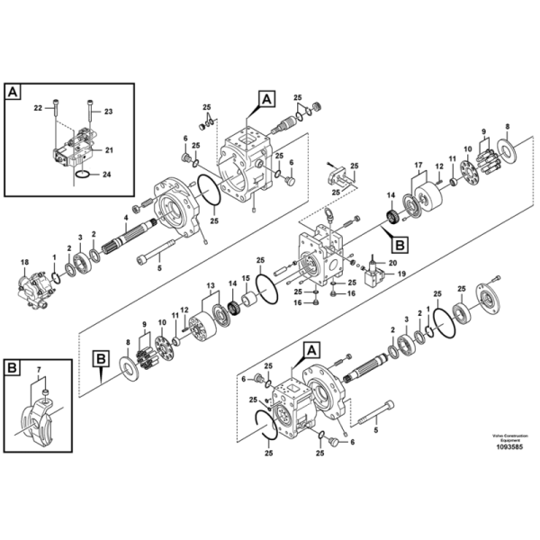 K3V112DT-1E05 for EC210D VOE14652930 Excavator Hydraulic Pump: Core Component for Efficient Operation