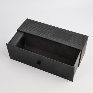 Buy cheap Cardboard Sliding Drawer Box ISO Black Luxury Wine Spirit packaging cardboard box product
