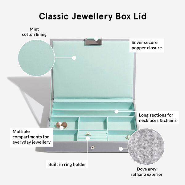 Green Velvet Leather Jewelry Boxes Earring Organizer Rectangular Shape Luxury Design