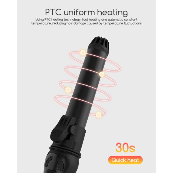 Portable Automatic Rotating Curler , Rechargeable Rotating Ceramic Hair Curler