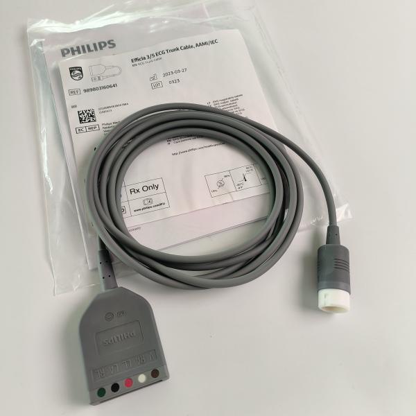PHILIP Original Efficia 3/5 ECG Trunk Cable, AAMI/IEC. REF: 989803160641