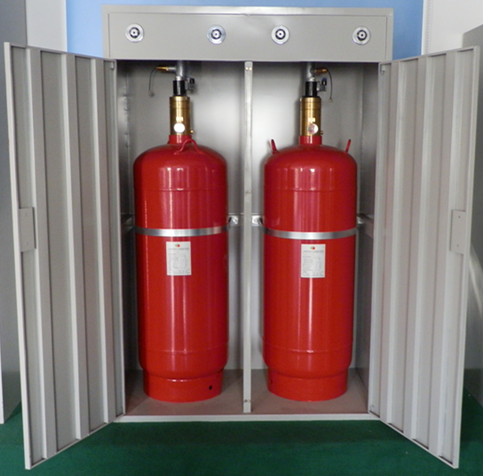 FM200 Gas Fire Extinguisher With Double Red Cylinders