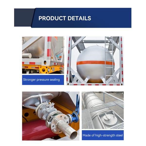 Aluminum Alloy Tank Container For Chemical Dangerous Liquid 30ft 28000 Liters Capacity