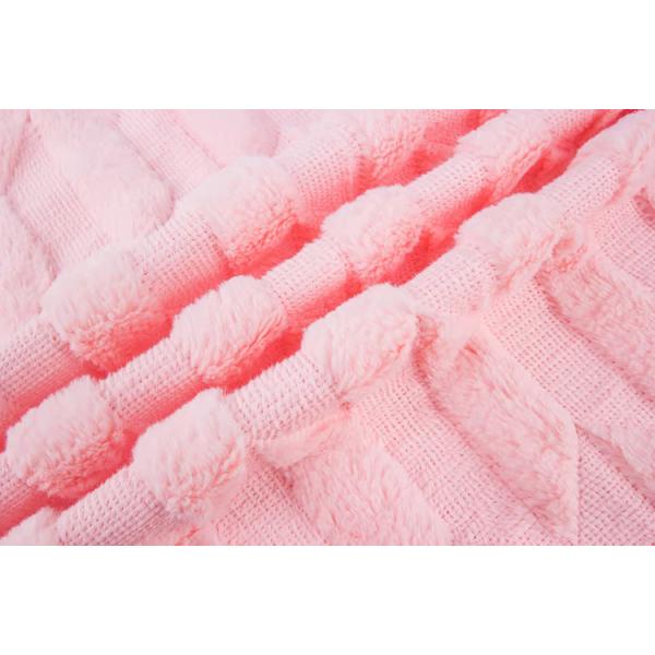 NO MOQ Customized Design Soft Solid Color Plain Velvet Double Sided Quilted Fabric