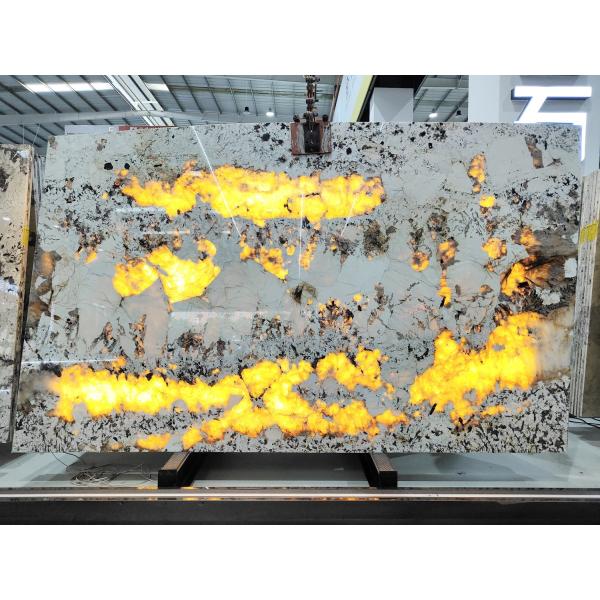 Natural Pandora White Marble Translucent Stone Book-match Background Feature Wall Luxurious Stone