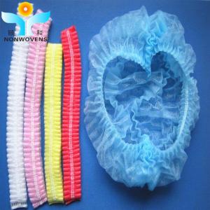 China 10gsm 18 21 Disposable Bouffant Mob Cap Light Weight PP Non Woven Hair net on sale