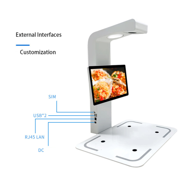 Customized Metal Self-Service Check Kiosk 10 Point Capacitive Touch Screen 8MP Surveillance Camera 32/64GB Storage SDK Dish