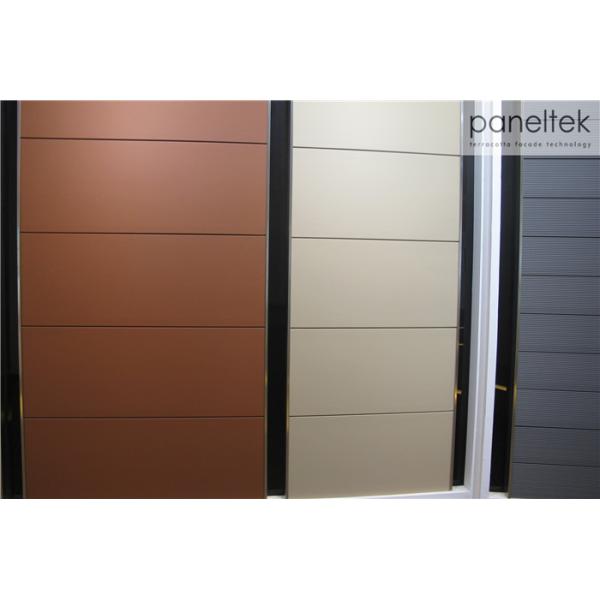 Anti - Fade Terracotta Facade Cladding , External Insulated Cladding Panels