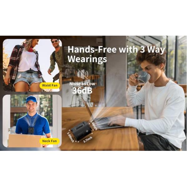 Socool Fan Clip Fan 14500mAh Indoor And Outdoor 4 Speed Levels Type-C Power Source Rechargeable Fan For Cooling