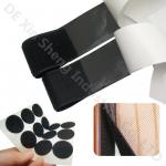 Black Color Self Adhesive Hook And Loop Tape Carpet Tape Hot Melt Glue