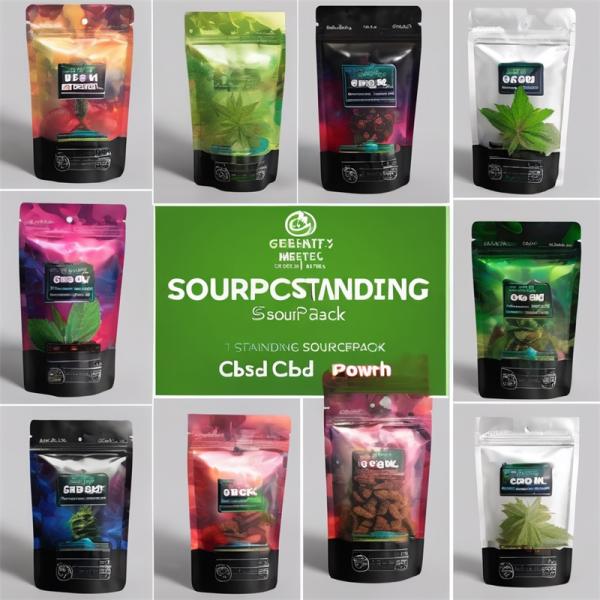 Eco Friendly Recyclable PE Weed Packaging Bag Plastic Zipper Standing Pouch