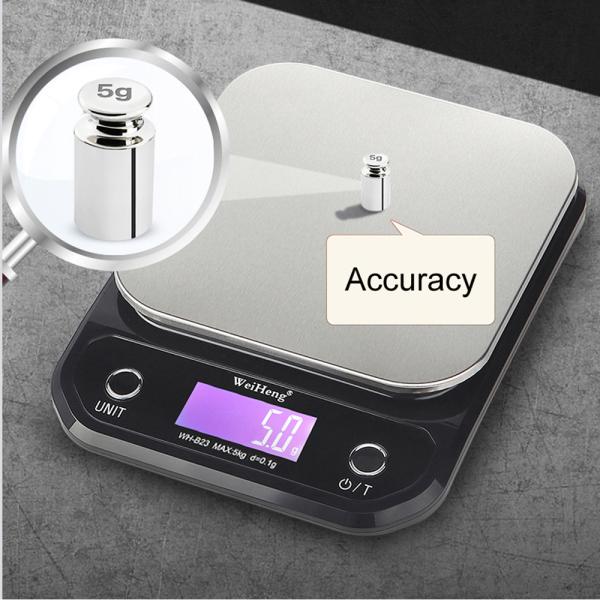 Maximum Weight Recommendation 10 kg Polygon WeiHeng WH-B23 Digital Food Scales 0.1g Stainless Steel