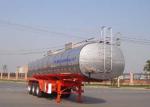 30000L Grape Wine / Milk Liquid Tank Trailers Stainless Steel SS304 Material