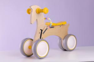 China Toddler 6inch Wheel Birch Log Rocking Horse Balance Bike Without Base on sale