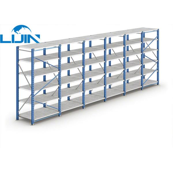 Warehouse Commercial Shelving System , Butterfly Hole Steel Storage Shelves