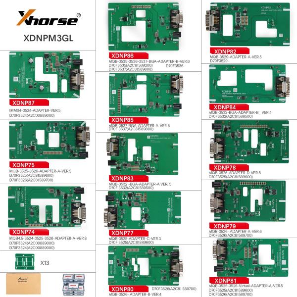 Xhorse Multi Prog Programmer with 13 Full Set Adapters