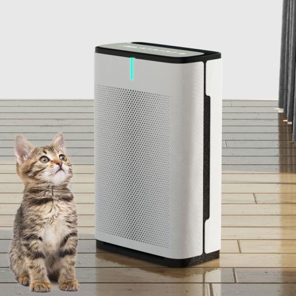 LED Touch Screen Pet Air Purifier For Allergies ABS Plastic Material Pet Air Cleaner