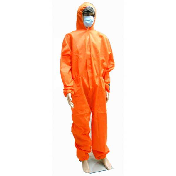 Sterile Orange Disposable Waterproof Overalls Protective For Cleanroom