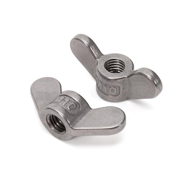 Metric Measurement System Stainless Steel SS304 316 Wing Horn Nuts M15-M45 for CNC Machining Mining Fasteners Customized Size