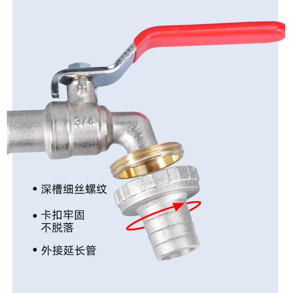 Red Handle 1/2" 3/4'' Male Thread Water Tap Bibcock for Garden Watering and Irrigation