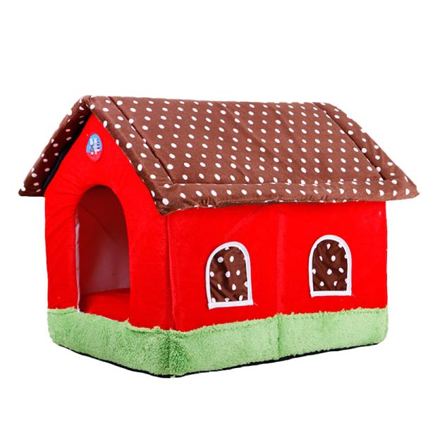 50cm Indoor portable fancy luxury foldable warm cotton pet dog house