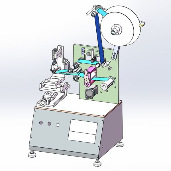 Desktop Semi Automatic Labeling Machine Conical U Shaped Dispenser For Coffee Plastic Cups