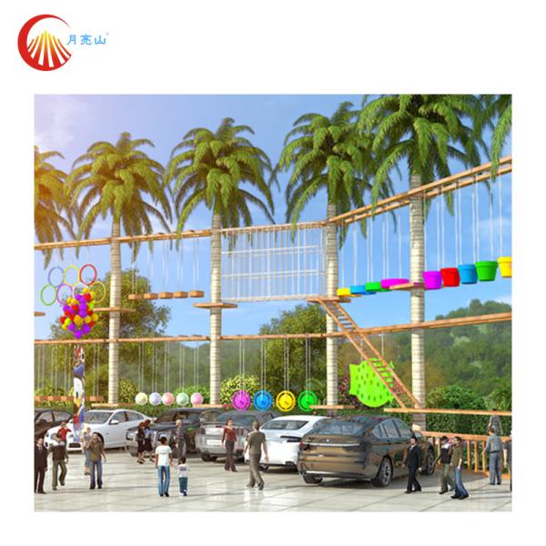 Play Facilities In Amusement Park Adventure Ropes Course For Children Adult