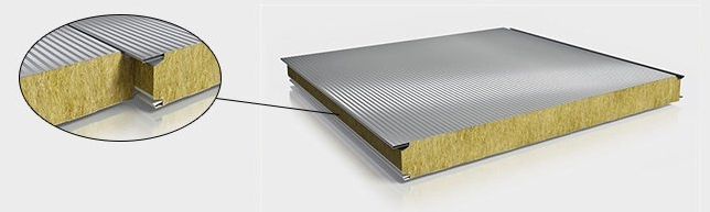 Fireproof Rock Wool Sandwich Panel - Galvanized Steel Insulated Board for Roof, Wall & Partition