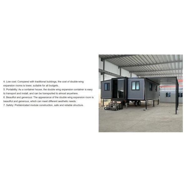 20FT Expandable Prefab Container House with Weatherproof and Corrosion Resistant Steel Frame for Quick Installation