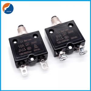China L1 Series Electronic Current Limiter Push Manual Reset Overload Protector Single Pole 50V DC Circuit Breaker on sale