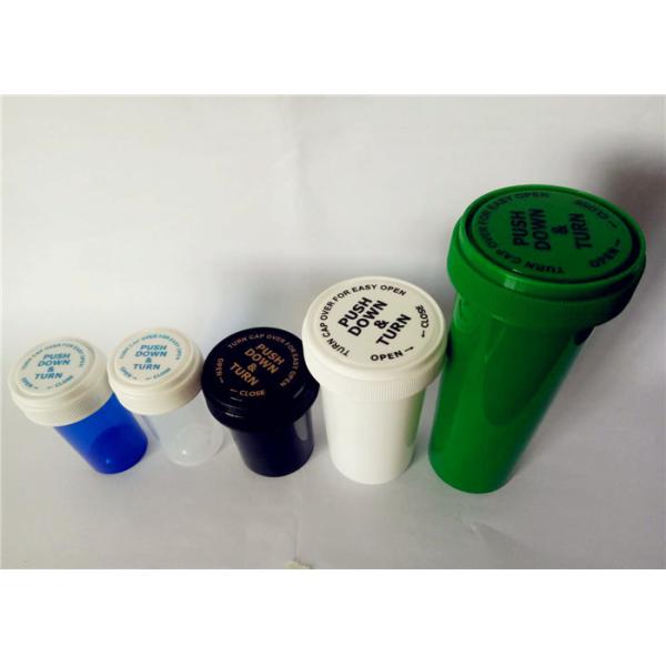 No Smearing Reversible Cap Vials , Opaque Green Child Proof Pharmacy Pill Bottles