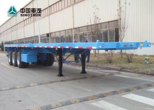 China CIMC Tri - Axle Heavy Duty Semi Trailers 40ft High Flatbed Trailer With BPW Axles on sale