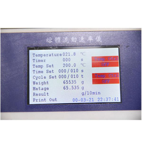 Electronic Rubber Plastic Melt Flow Rate Machine / Index Tester Instrument