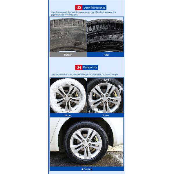 Factory Price Tyre Shine Foam Spray Eco Friendly For Car Maintaince