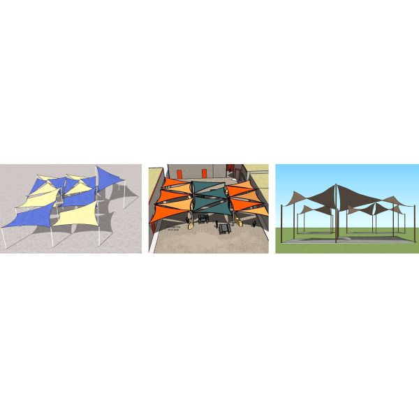 Wholesale -Resistant Sun Shade Sails Outdoor Patio Garden with Hardware Kit of Sunsail